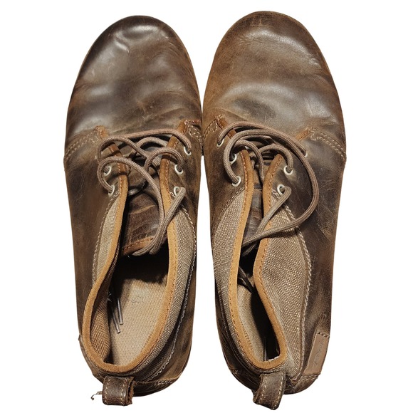 Teva Mens Cedar Canyon Waxed Brown Leather Lace Up Boots Size 12 - Picture 2 of 6